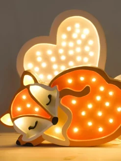 Handgemaakte LED-kinderlamp Fox met timerfunctie en afstandsbediening, dimbaar^Little Lights Discount