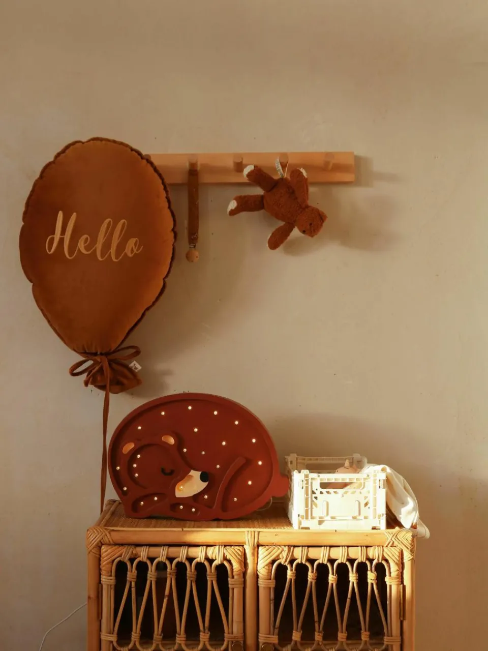 Handgemaakte LED-kinderlamp Bear met timerfunctie en afstandsbediening, dimbaar^Little Lights Online