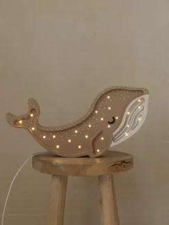 Handgemaakte LED-kinderlamp Whale met timerfunctie en afstandsbediening, dimbaar^Little Lights Clearance