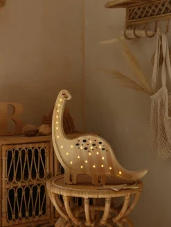 Handgemaakte LED-kinderlamp Diplodocus met timerfunctie en afstandsbediening, dimbaar^Little Lights Sale