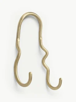 Handgemaakte messing wandhaak Curvature^ferm LIVING Outlet