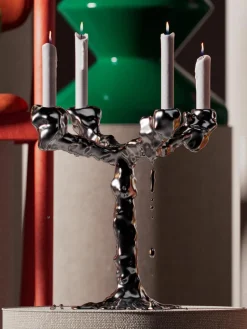 Handgemaakte metalen kandelaar Drip^Pols Potten Clearance