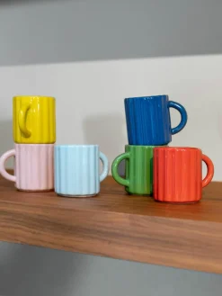Handgemaakte mokken Tube, set van 6^&k Amsterdam Discount