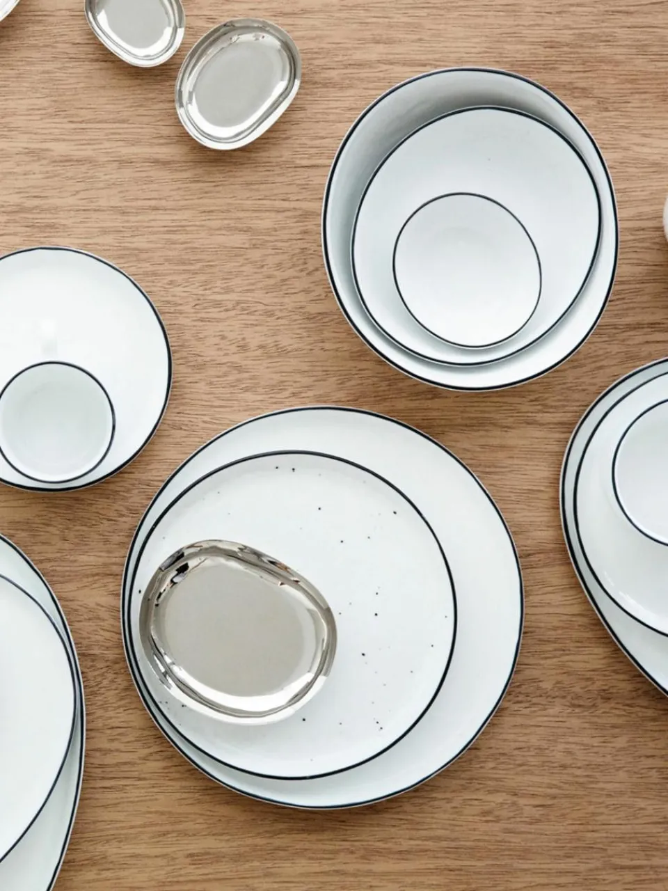 Handgemaakte ontbijtborden Salt van porselein, 4 stuks^Broste Copenhagen Fashion