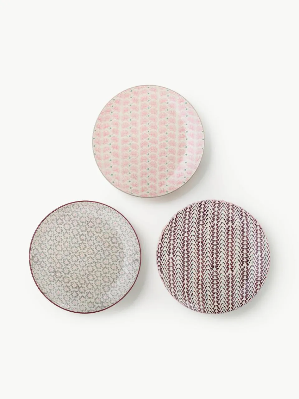 Handgemaakte ontbijtborden Maya met speels patroon, set van 3^Bloomingville Sale