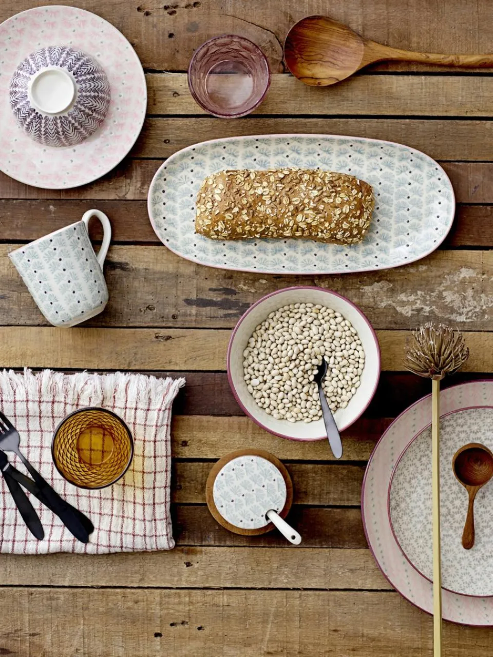 Handgemaakte ontbijtborden Maya met speels patroon, set van 3^Bloomingville Sale