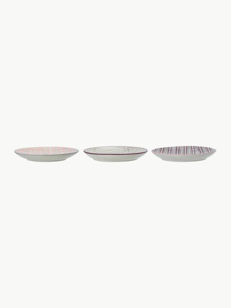 Handgemaakte ontbijtborden Maya met speels patroon, set van 3^Bloomingville Sale