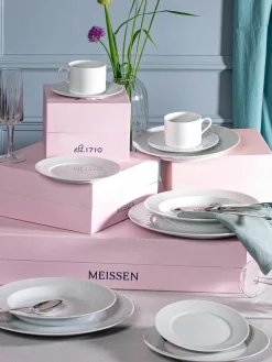 Handgemaakte ontbijtborden No. 41 van porselein, 2 stuks^Meissen Clearance
