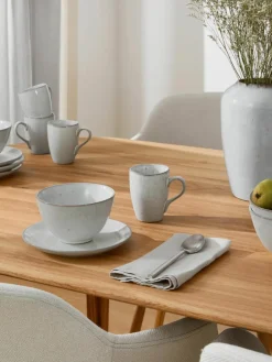 Handgemaakte ontbijtset Nordic Sand, 4 personen (12-delig)^Broste Copenhagen Outlet