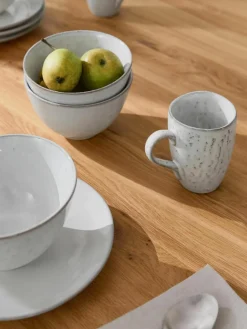 Handgemaakte ontbijtset Nordic Sand, 4 personen (12-delig)^Broste Copenhagen Outlet