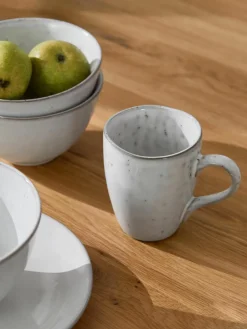 Handgemaakte ontbijtset Nordic Sand, 4 personen (12-delig)^Broste Copenhagen Outlet