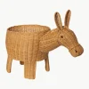 Handgemaakte opbergmand Donkey van rotan^ferm LIVING Kids New