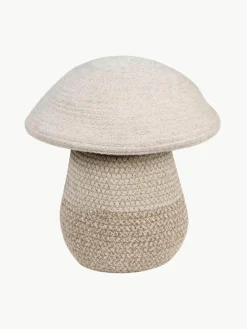 Handgemaakte opbergmand Mushroom met deksel, H 27 cm^Lorena Canals Fashion