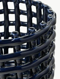 Handgemaakte opbergmand Nalan van keramiek, H 15 cm^ferm LIVING Online