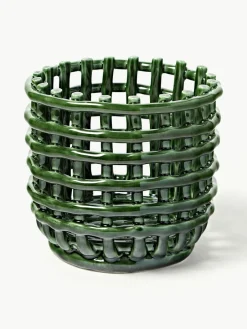 Handgemaakte opbergmand Nalan van keramiek, H 15 cm^ferm LIVING Outlet