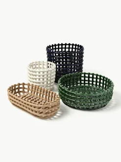 Handgemaakte opbergmand Nalan van keramiek, H 15 cm^ferm LIVING Outlet