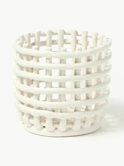 Handgemaakte opbergmand Nalan van keramiek, H 15 cm^ferm LIVING Best