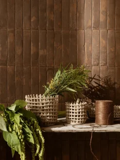Handgemaakte opbergmand Nalan van keramiek, H 21 cm^ferm LIVING Discount