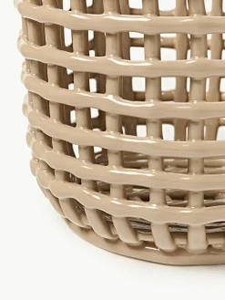 Handgemaakte opbergmand Nalan van keramiek, H 21 cm^ferm LIVING Discount