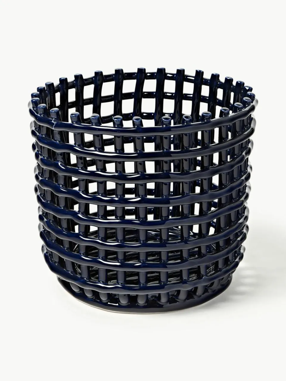 Handgemaakte opbergmand Nalan van keramiek, H 21 cm^ferm LIVING Discount