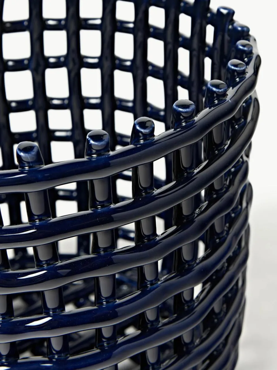 Handgemaakte opbergmand Nalan van keramiek, H 21 cm^ferm LIVING Discount