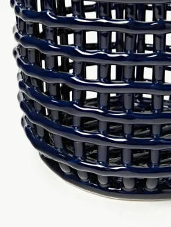 Handgemaakte opbergmand Nalan van keramiek, H 21 cm^ferm LIVING Discount