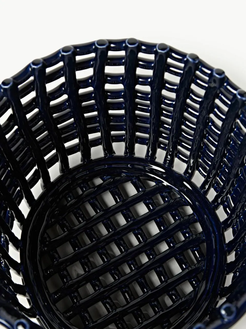 Handgemaakte opbergmand Nalan van keramiek, H 21 cm^ferm LIVING Discount