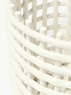 Handgemaakte opbergmand Nalan van keramiek, H 21 cm^ferm LIVING Discount