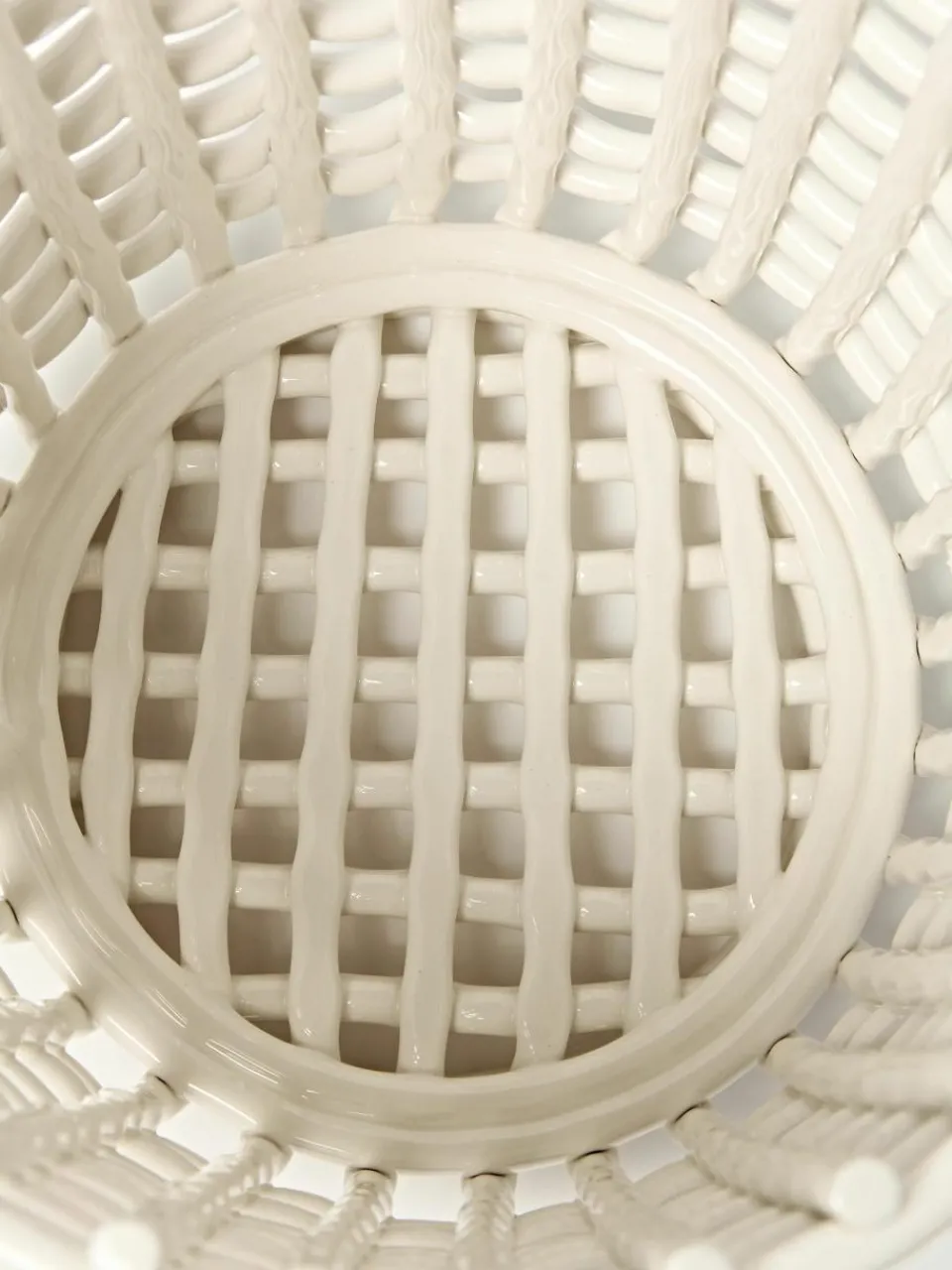 Handgemaakte opbergmand Nalan van keramiek, H 21 cm^ferm LIVING Discount
