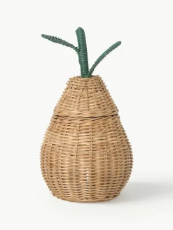 Handgemaakte opbergmand Pear van rotan^ferm LIVING Kids New