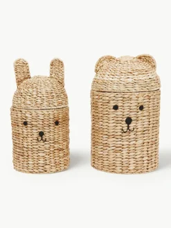 Handgemaakte opbergmanden Bear & Rabbit met deksel, set van 2^Oyoy Living Design Outlet