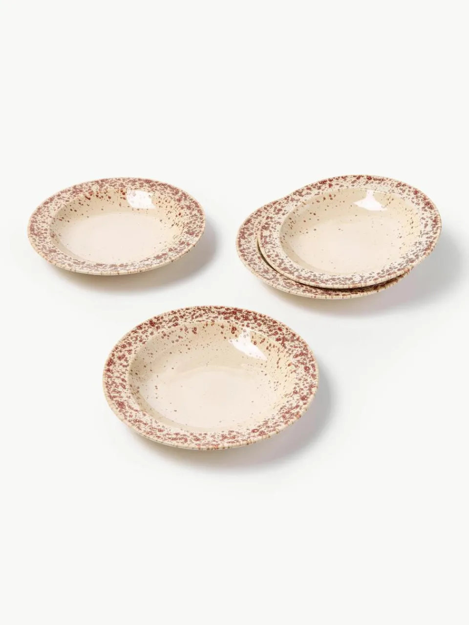 Handgemaakte pastabord Bernardo, 4 stuks^Westwing Collection Fashion