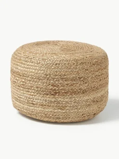 Handgemaakte poef Bono van jute^Westwing Collection Discount