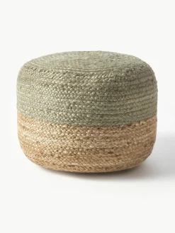 Handgemaakte poef Bono van jute^Westwing Collection Discount