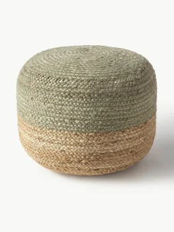 Handgemaakte poef Bono van jute^Westwing Collection Discount