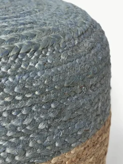 Handgemaakte poef Bono van jute^Westwing Collection Sale