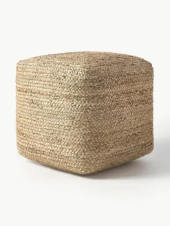 Handgemaakte poef Bono van jute^Westwing Collection Outlet