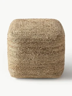 Handgemaakte poef Bono van jute^Westwing Collection Outlet