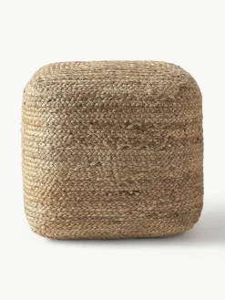 Handgemaakte poef Bono van jute^Westwing Collection Outlet