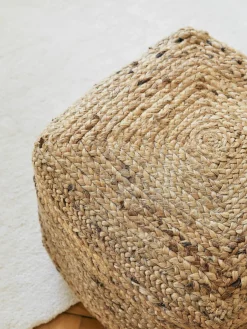 Handgemaakte poef Bono van jute^Westwing Collection Outlet