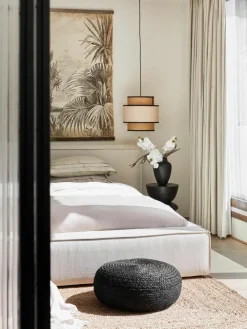 Handgemaakte poef Bono van jute^Westwing Collection Outlet