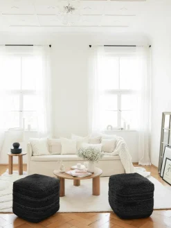 Handgemaakte poef Bono van jute^Westwing Collection Clearance
