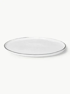 Handgemaakte porseleinen serveerplateau Salt, L 30 x B 20 cm^Broste Copenhagen New