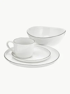 Handgemaakte porseleinen ontbijtset Salt voor 4 personen (16-delig)^Broste Copenhagen Discount