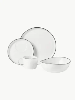 Handgemaakte porseleinen ontbijtset Salt voor 4 personen (16-delig)^Broste Copenhagen Discount