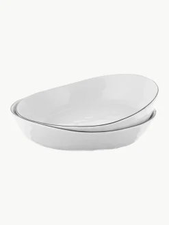 Handgemaakte porseleinen schalen Salt, Ø 20 cm, 2 stuks^Broste Copenhagen Online