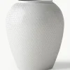 Handgemaakte porseleinen vaas Rhombe, H 17 cm^Lyngby Porcelaen Fashion