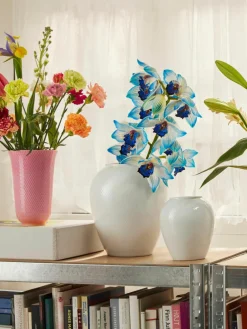 Handgemaakte porseleinen vaas Rhombe, H 25 cm^Lyngby Porcelaen Best