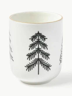 Handgemaakte porseleinen koffiemokken Lumi, set van 4^Westwing Collection Hot
