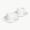 Handgemaakte porseleinen espressokopjes Cosmopolitan met schoteltjes, 2 stuks^Meissen Hot